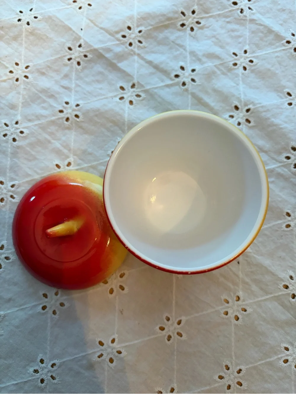 Hazel Atlas Milk Glass Apple Jam Jar